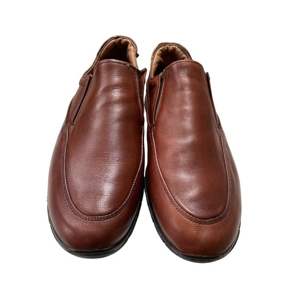 Allen Edmond Weekender Men's Brown Leather Slip-On Shoes With Rubber Soles - Picture 1 of 8